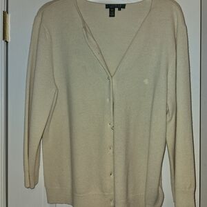 Women's Cream Cardigan Sweater